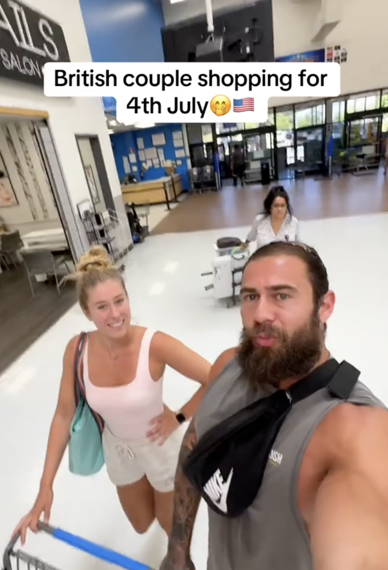 couple in a walmart store